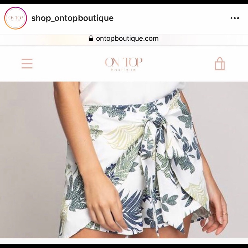 Leave wrap around shorts